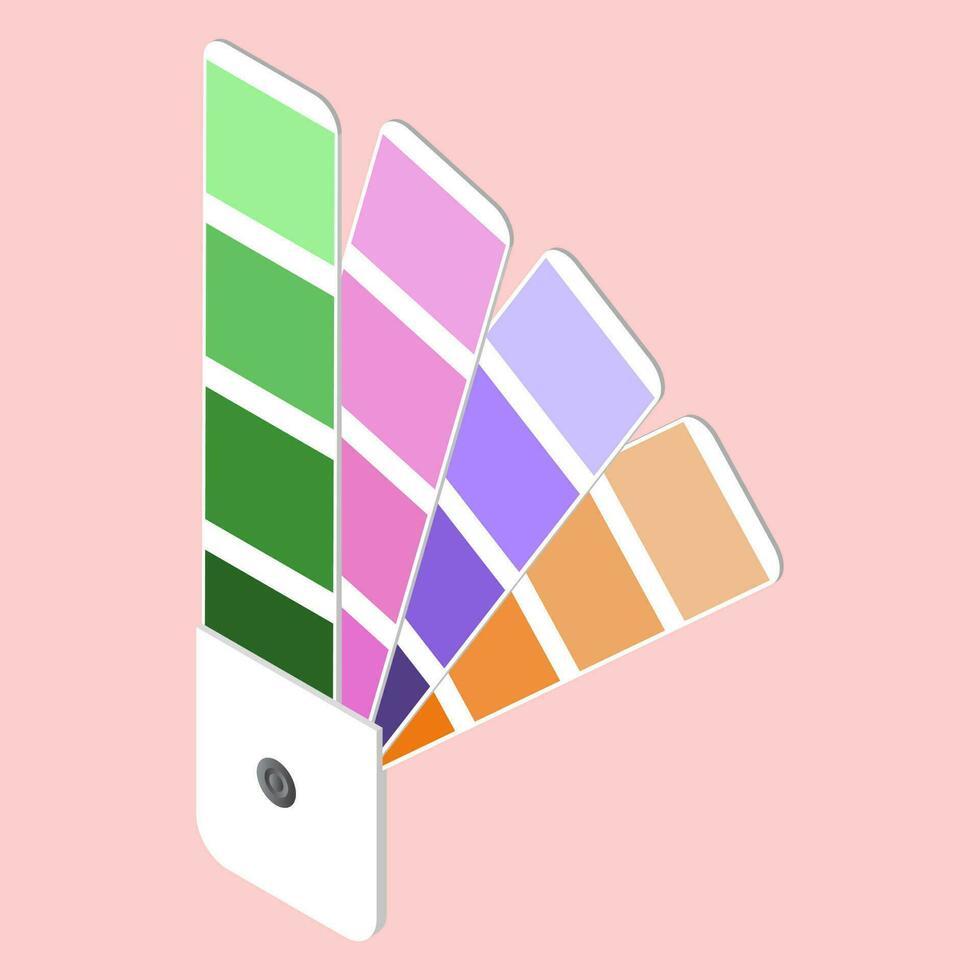 3d pantone Aan roze achtergrond. vector