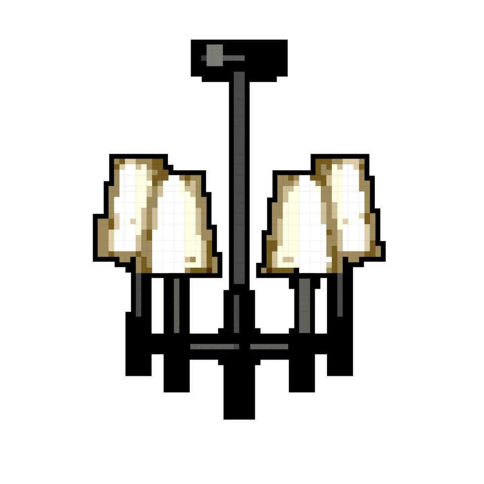 luxe kroonluchter spel pixel kunst vector illustratie