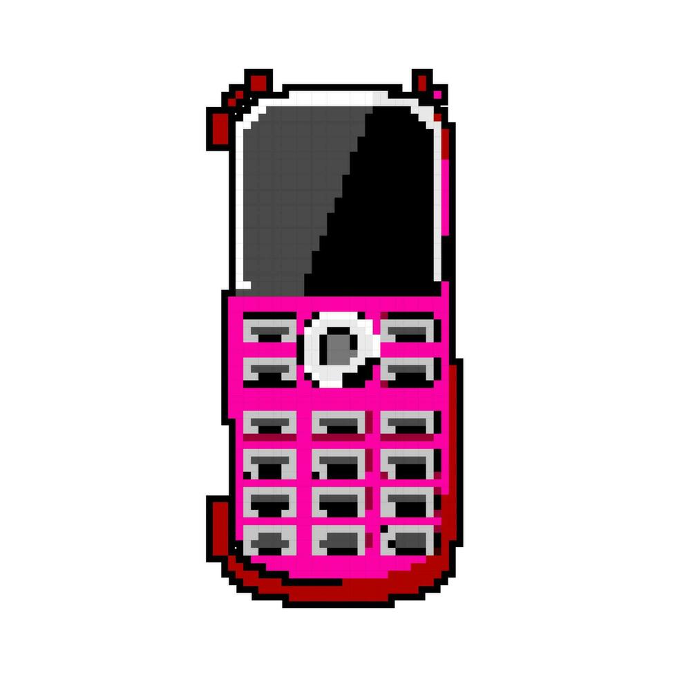 cel knop telefoon spel pixel kunst vector illustratie