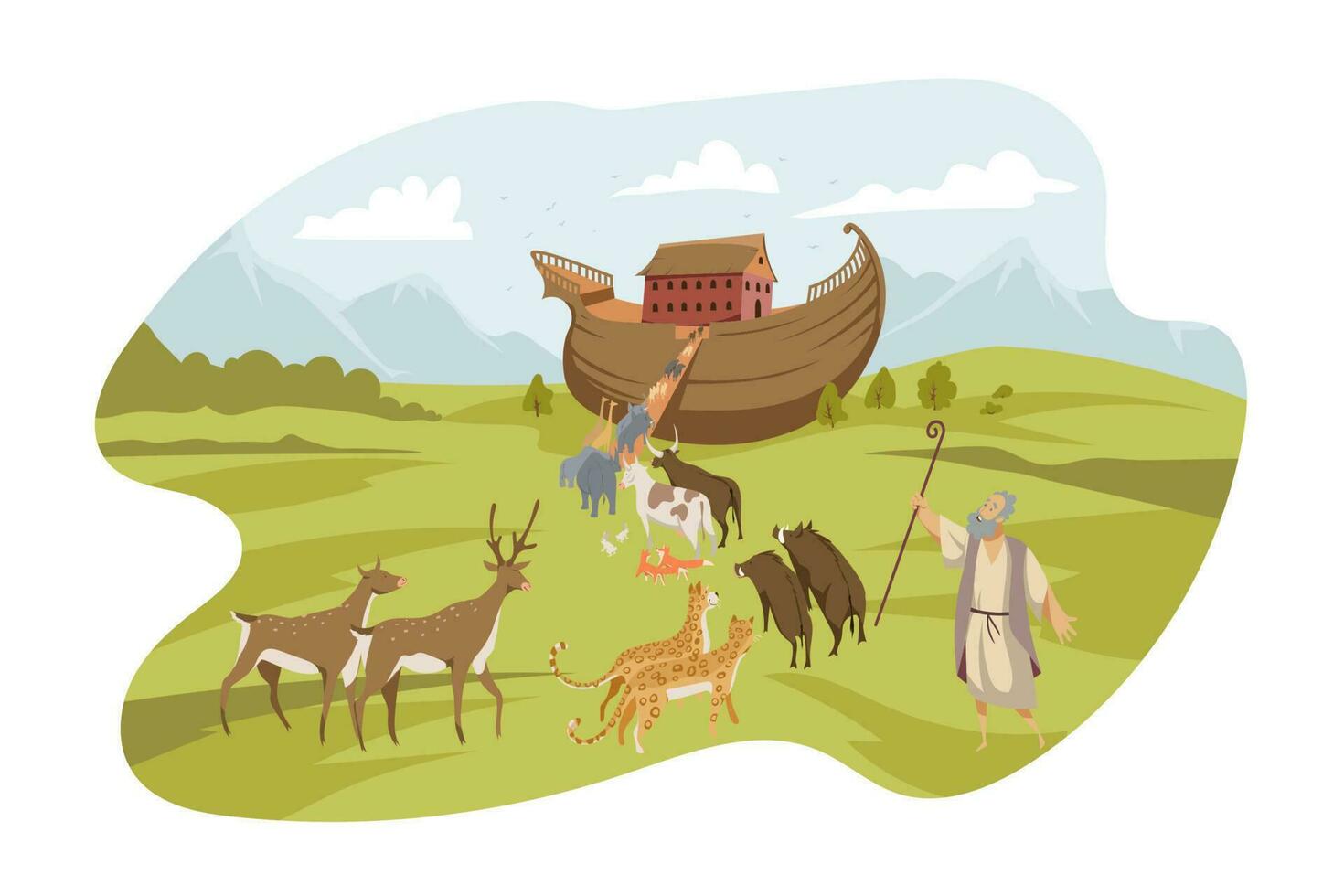 noahs ark, Bijbel concept vector