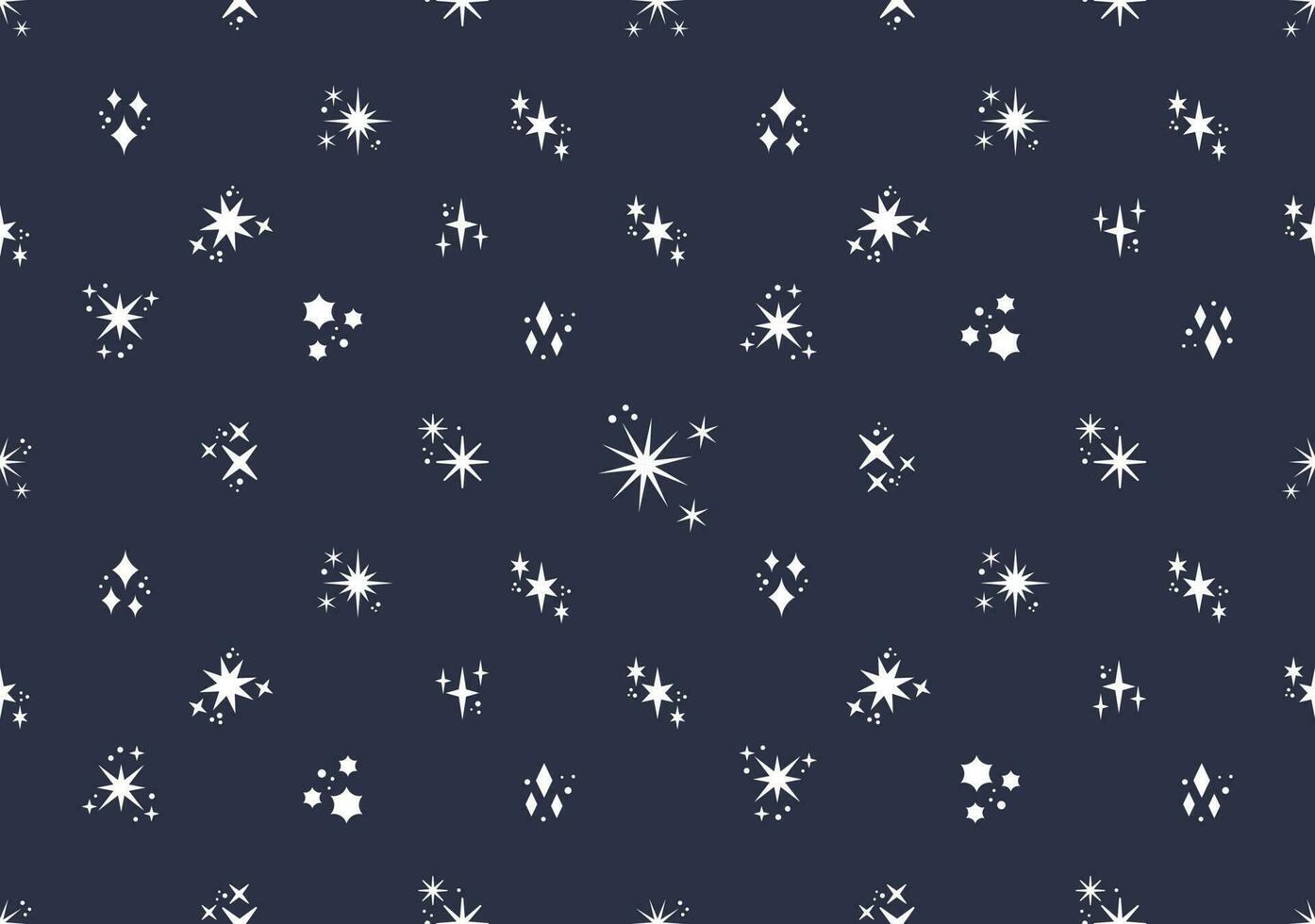 naadloos boho patroon met sterren Aan een blauw achtergrond voor astrologie. magie kosmisch lucht, abstract esoterisch ornament. vector illustratie.