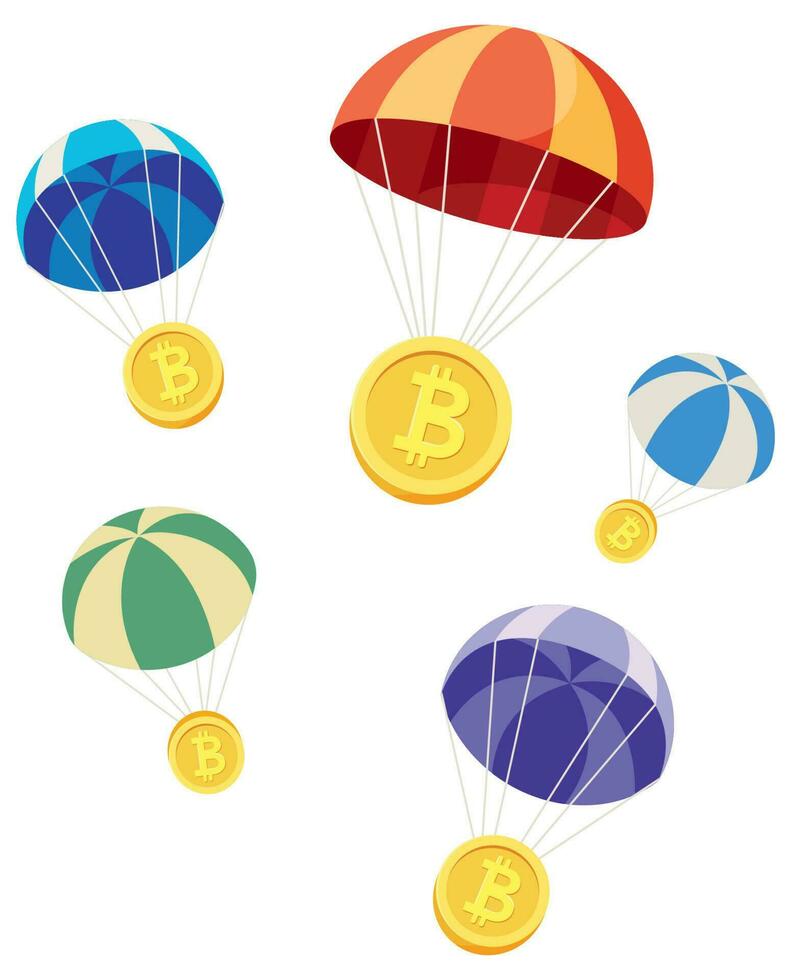 crypto airdrop Aan wit vector