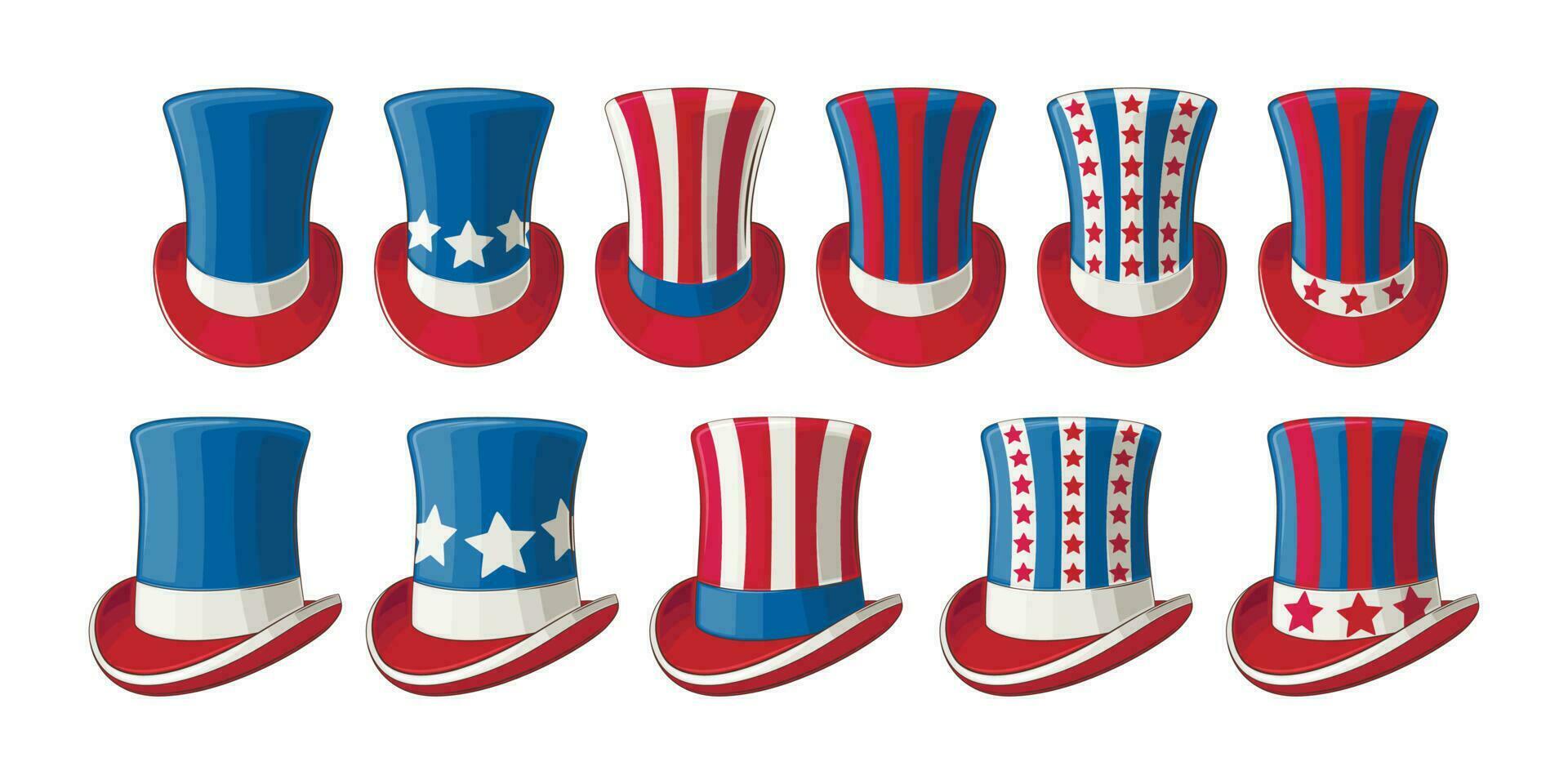 hoed in patriottisch kleuren.. 4e van juli patriottisch concept. onafhankelijkheid dag ontwerp element vector
