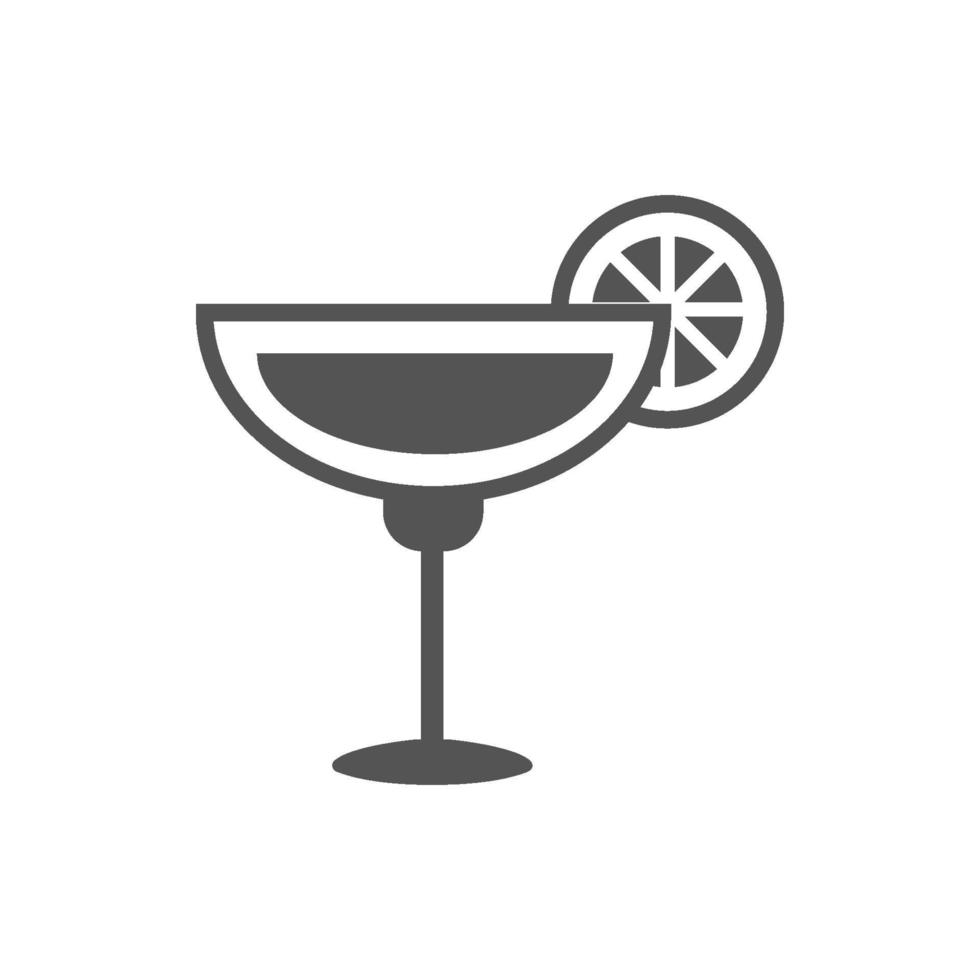 cocktail pictogram vlakke stijl geïsoleerd op een witte achtergrond vector