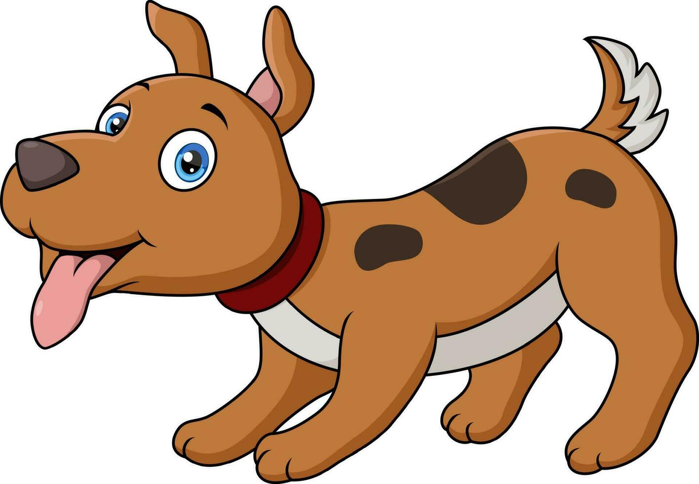 schattige hond cartoon op witte achtergrond vector