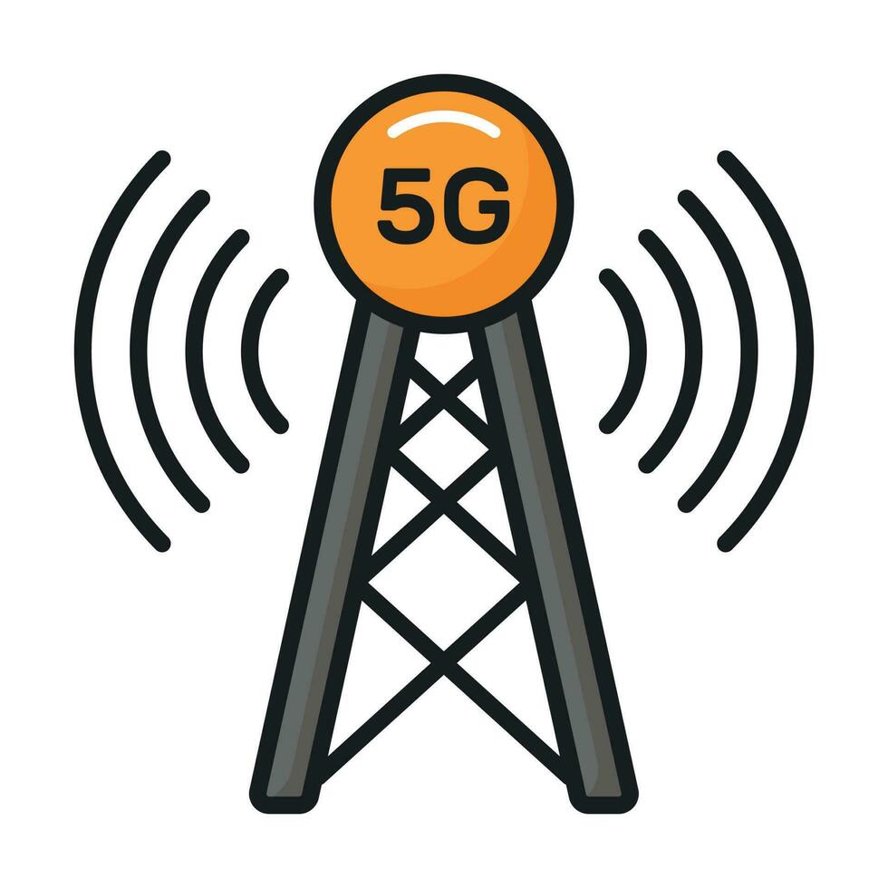 5g signaal toren vector ontwerp in modern stijl, gemakkelijk naar gebruik icoon