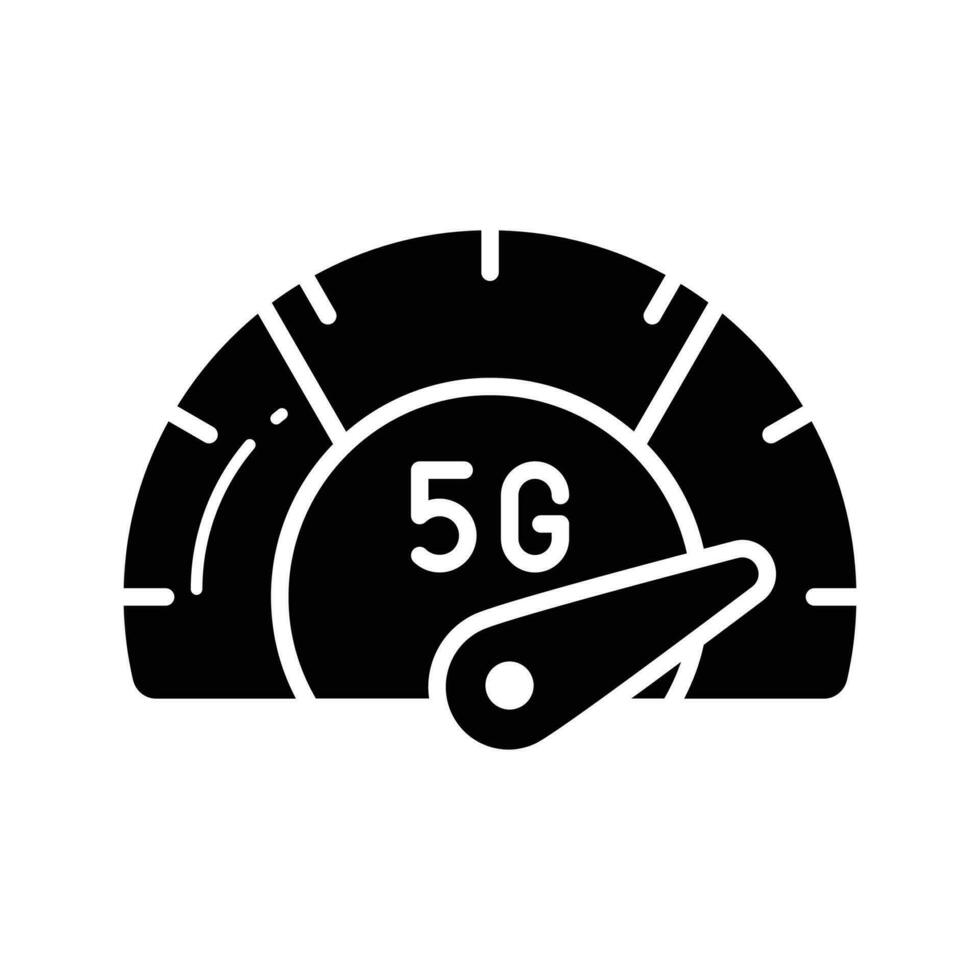 controleren deze voorzichtig bewerkte 5g snelheid icoon in modieus stijl, premie vector