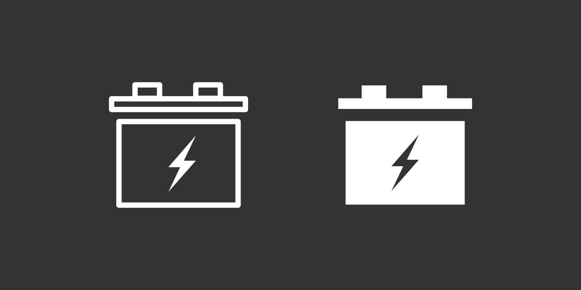 platte pictogramstijl accumulator geïsoleerd op een witte achtergrond vector