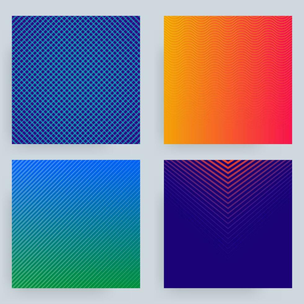 verschillend stijl naadloos abstract patroon achtergrond in vier kleur keuze. kan worden gebruikt sjabloon of folder, brochure ontwerp. vector