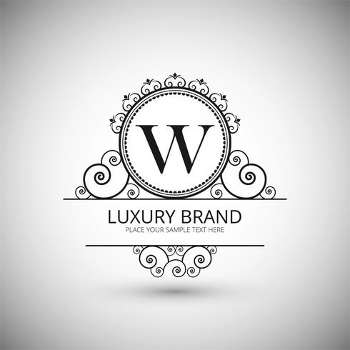 Moderne luxe logo van het merk achtergrond vector
