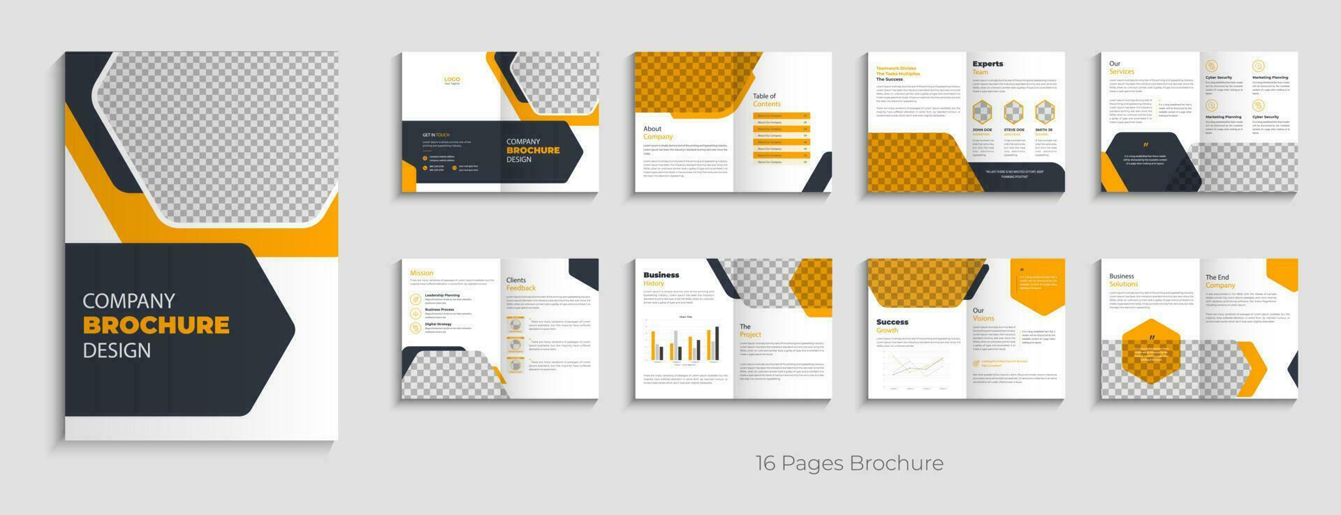 bedrijf profiel sjabloon zakelijke brochure ontwerp bedrijf brochure sjabloonontwerp lay-out vector