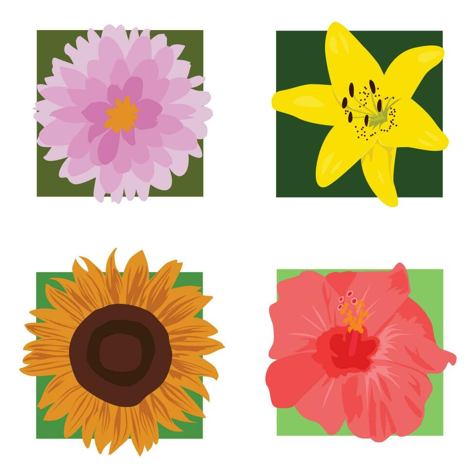 bloemen verzameling reeks vector