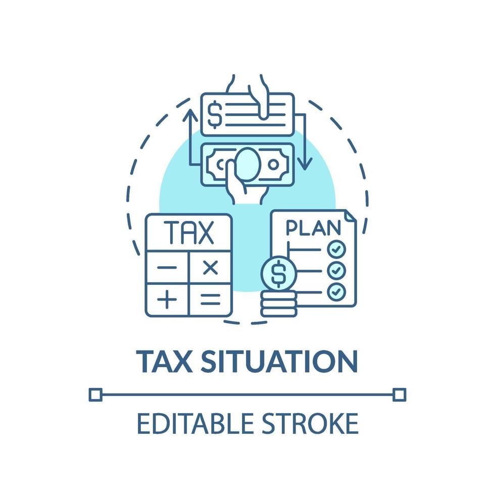 fiscale situatie concept pictogram vector