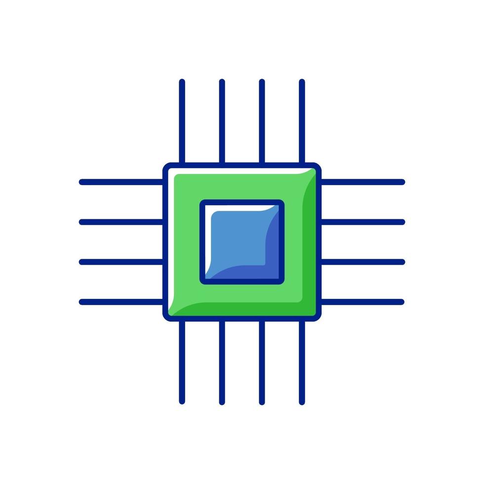 elektronische micro onderdelen RGB-kleur pictogram vector