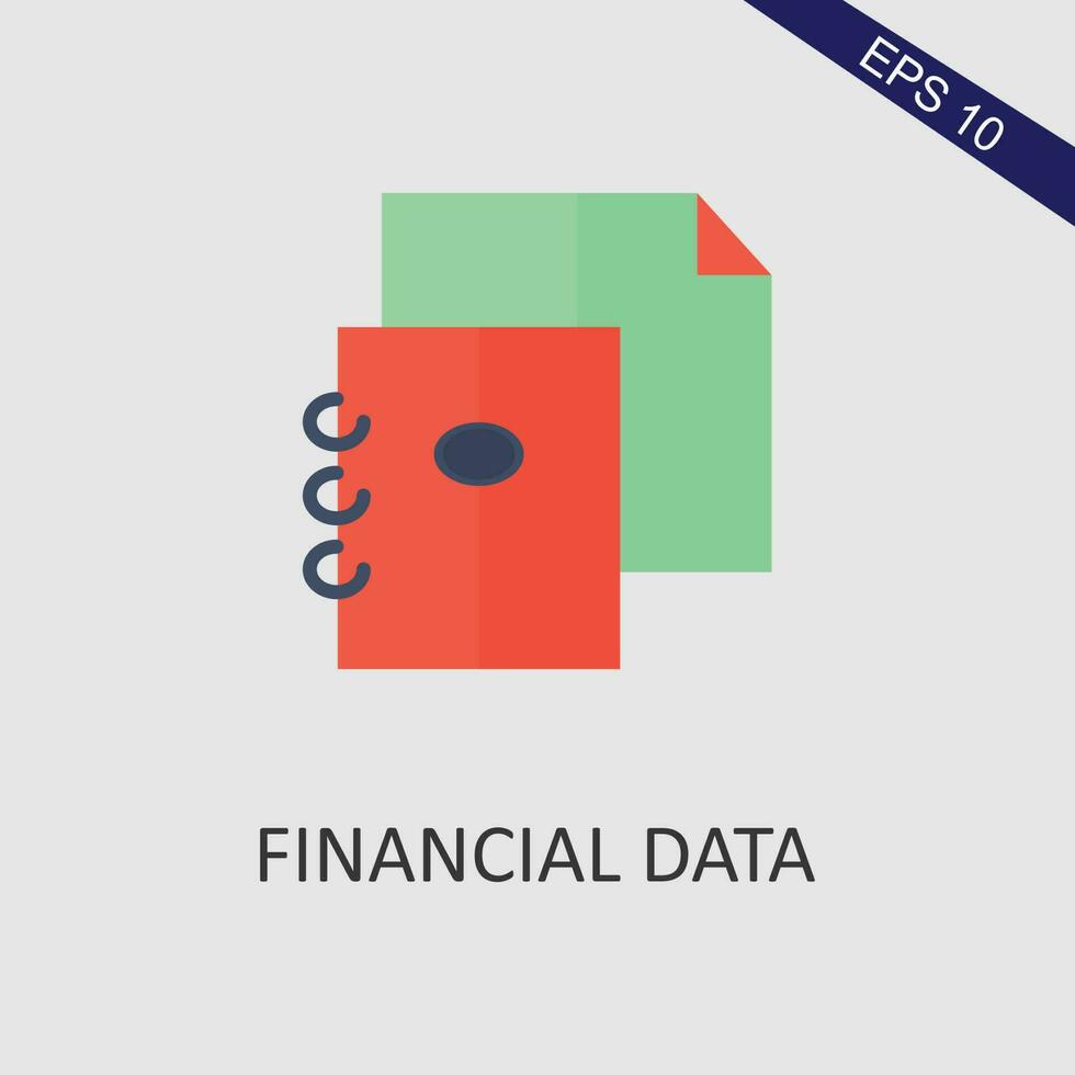 financieel gegevens vlak icoon vector eps het dossier