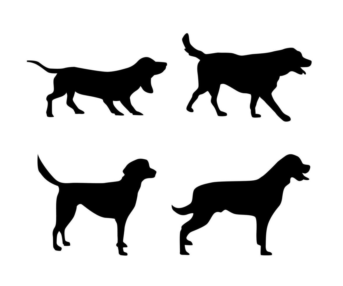 vector verzameling van hond silhouet