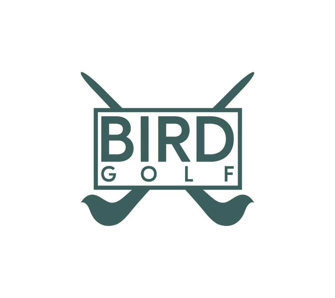 vogel golf spel logo ontwerp Aan wit achtergrond, vector illustratie.