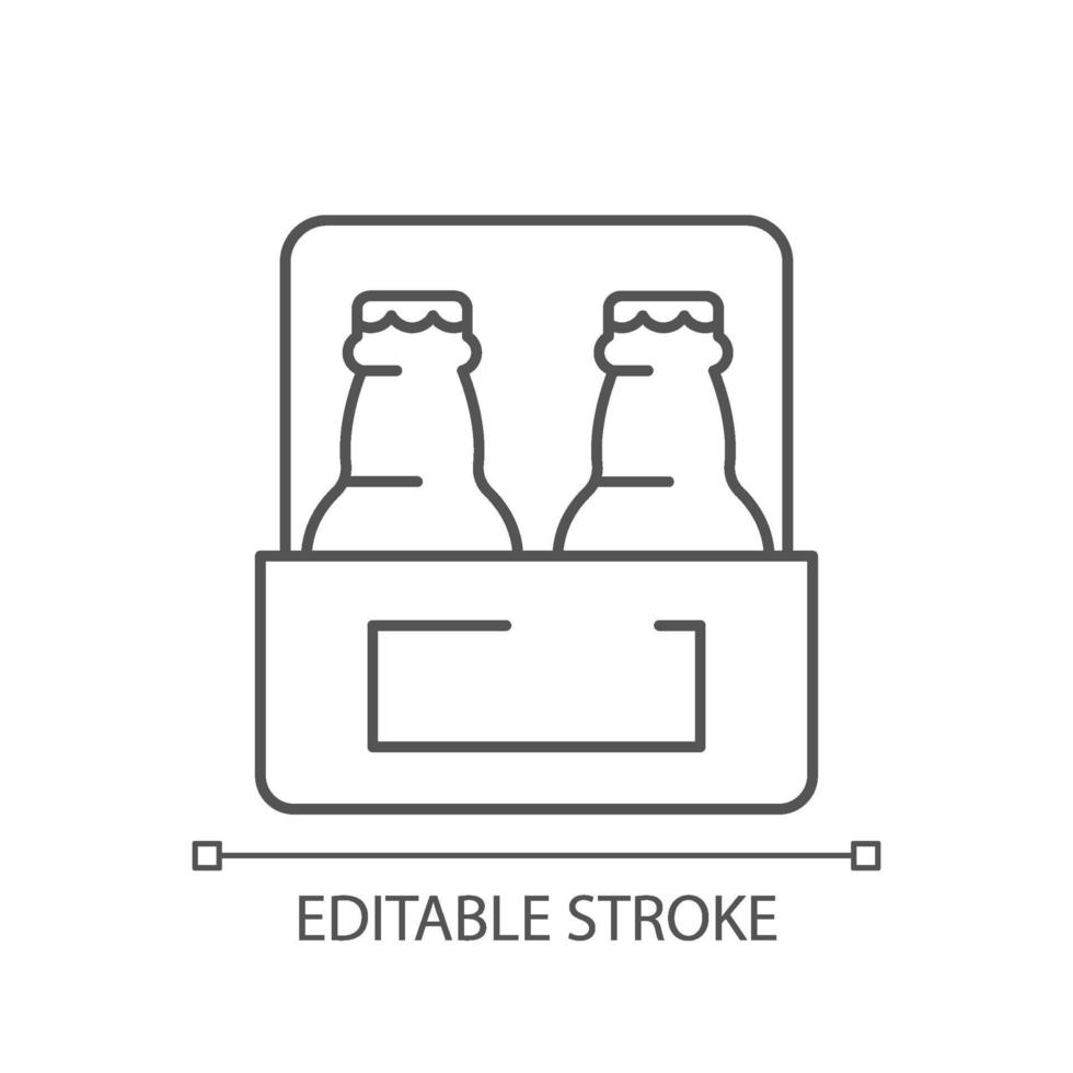 bier te gaan lineaire pictogram vector