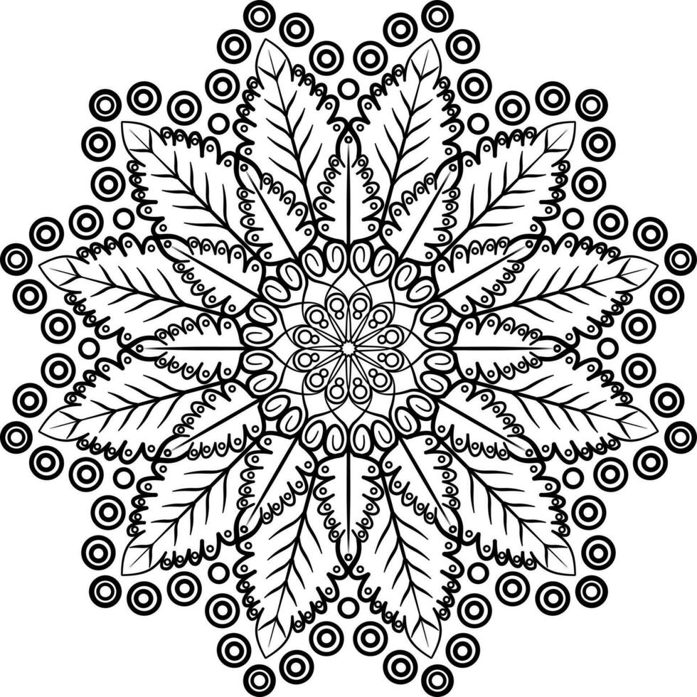 mandala. etnisch decoratief element. hand- getrokken achtergrond. Islam, Arabisch, Indisch, poef motieven. vector