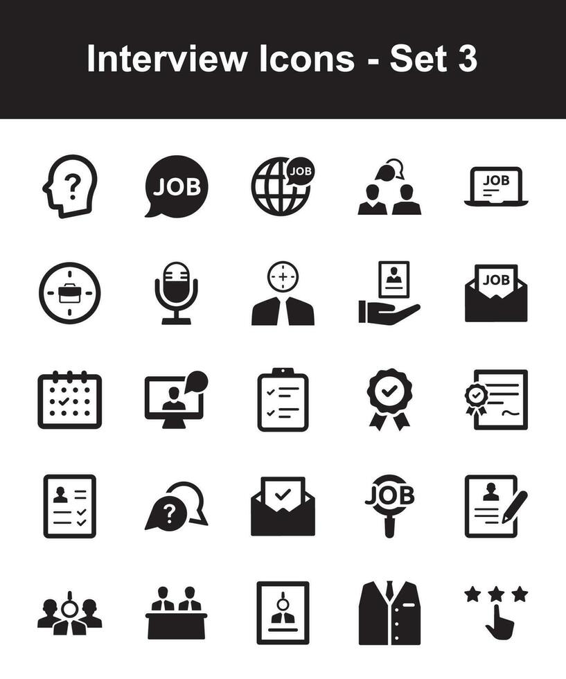 interview pictogrammen - reeks 3 vector