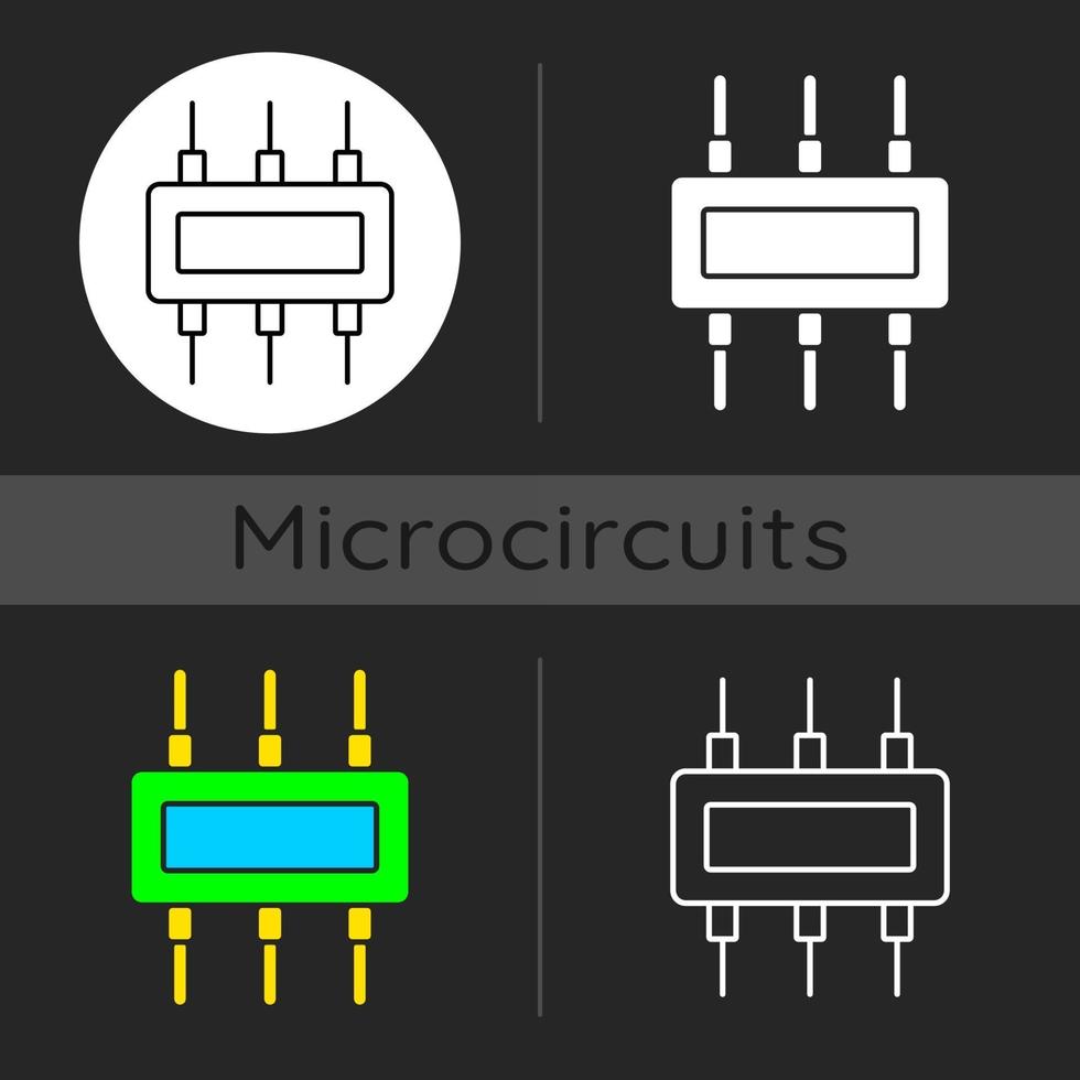 connector donker thema pictogram vector