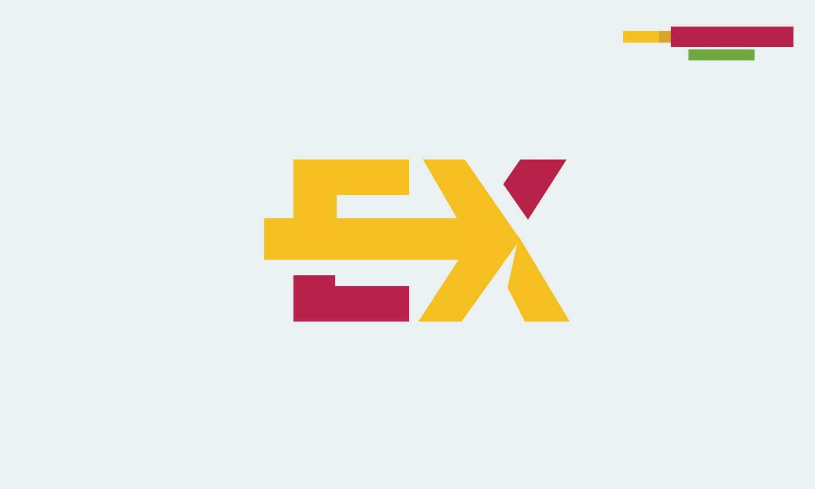 alfabet letters initialen monogram logo ex, xe, e en x vector