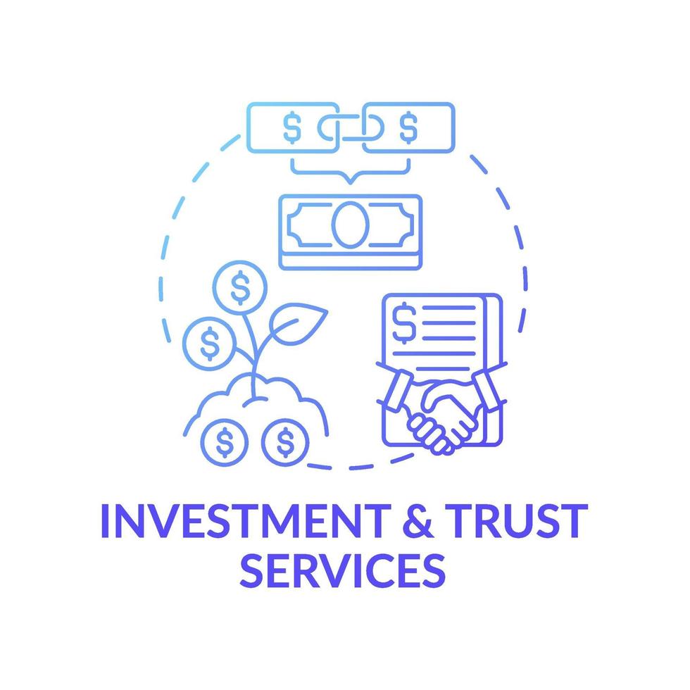 investeringen en trust services concept pictogram vector