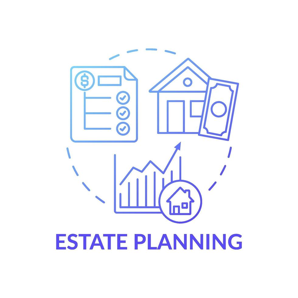 estate planning concept pictogram vector