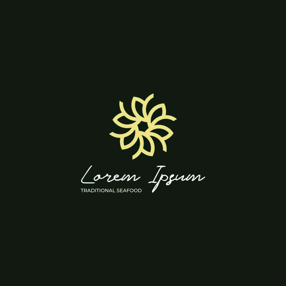 premie bloemen luxe gemakkelijk logo sjabloon vector
