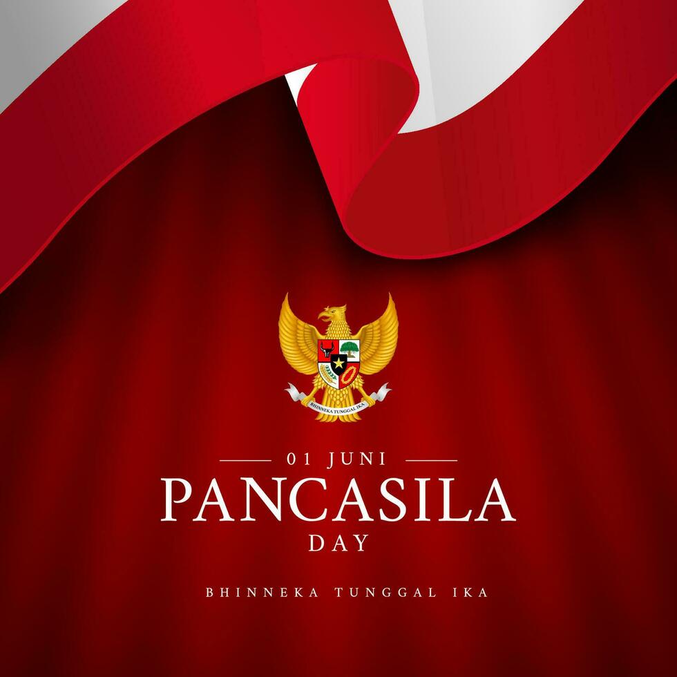 realistisch pancasila dag illustratie vector