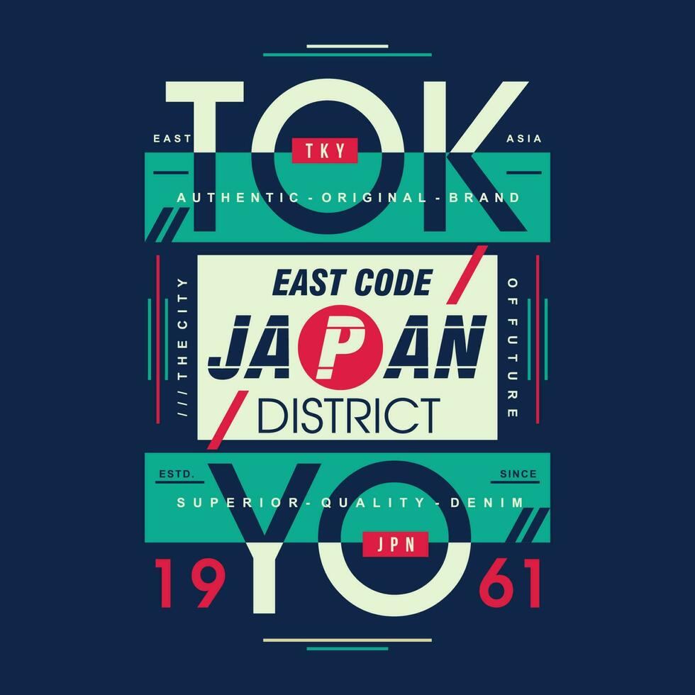 tokyo Japan, oosten- Azië, grafisch ontwerp, typografie vector, illustratie, voor afdrukken t shirt, koel modern stijl vector