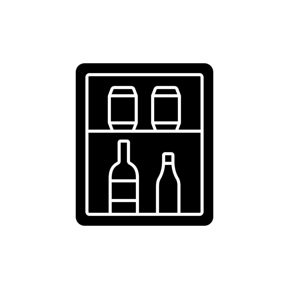 mini bar zwarte glyph pictogram vector