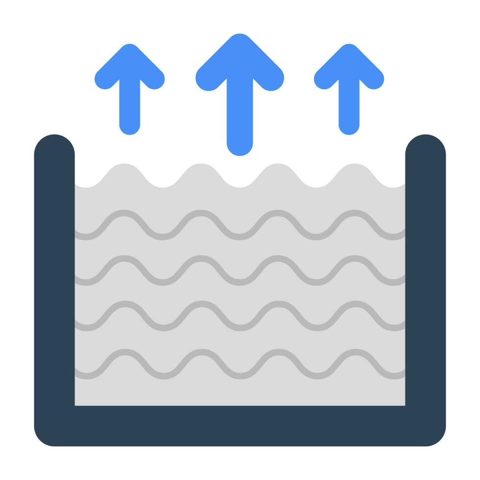 een uniek ontwerp icoon van hoog water niveau vector