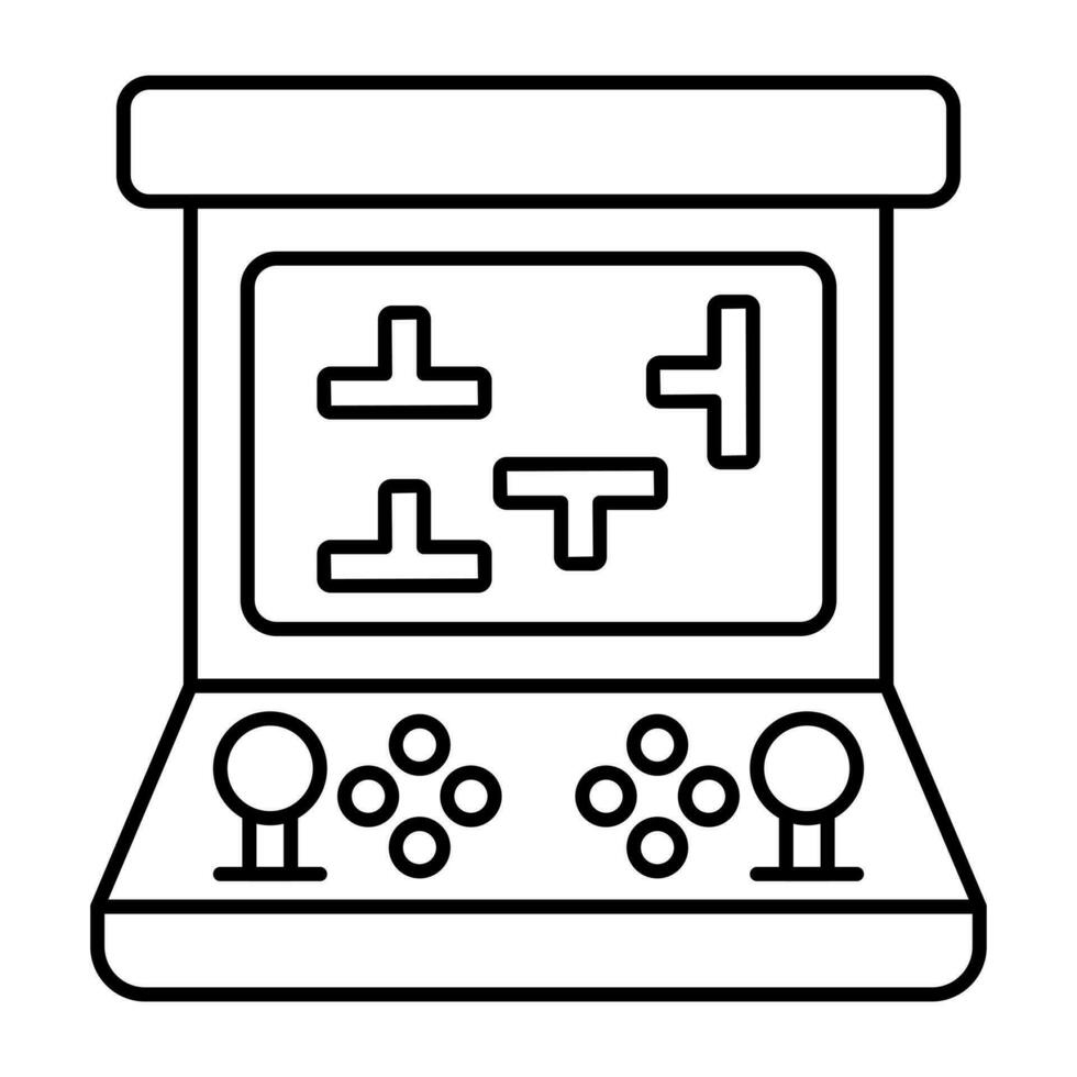 speelhal machine icoon, bewerkbare vector