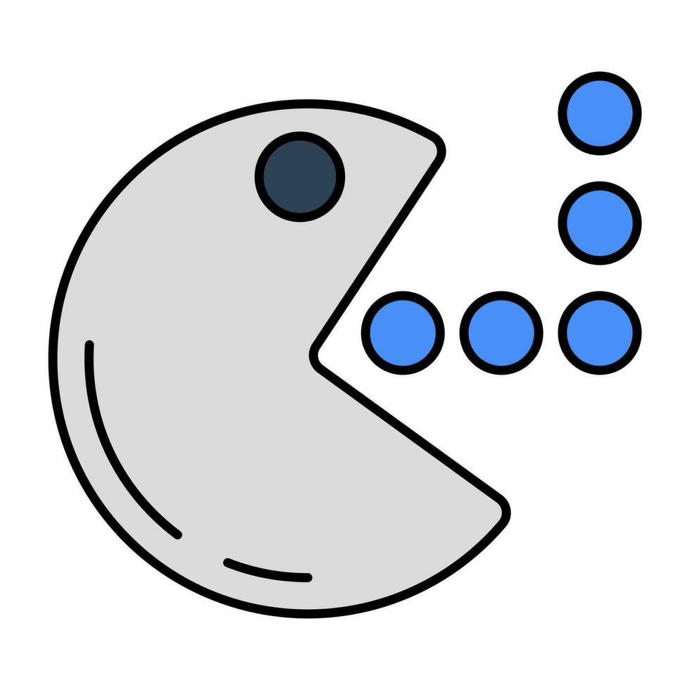 creatief ontwerp icoon van bubbel aan het eten spel vector