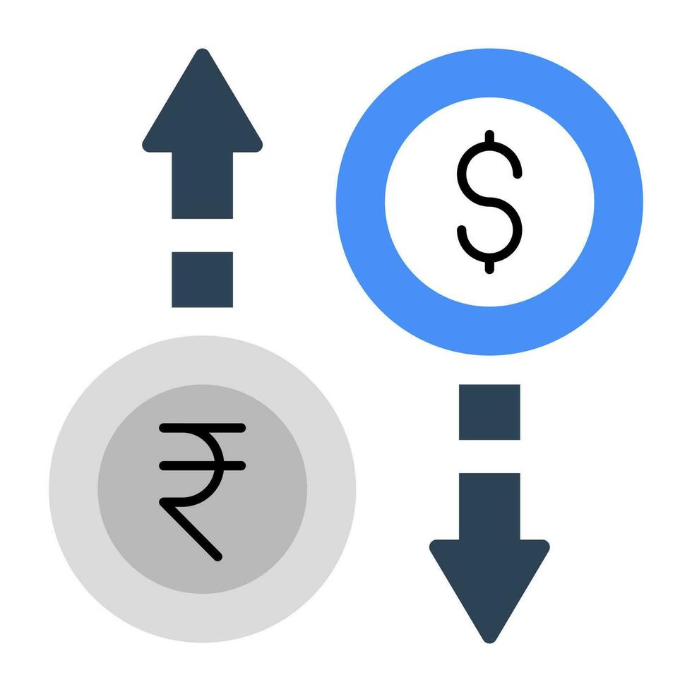 conceptuele ontwerp icoon van valuta uitwisseling vector