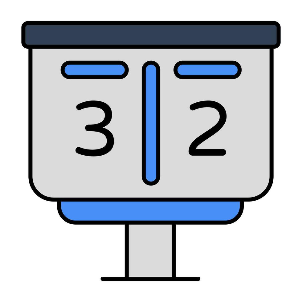 scorebord icoon in vlak ontwerp vector