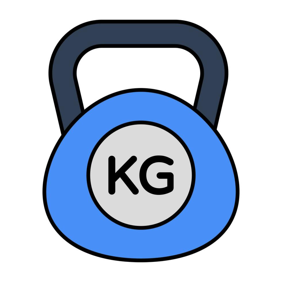 een modieus vector ontwerp van kettlebell