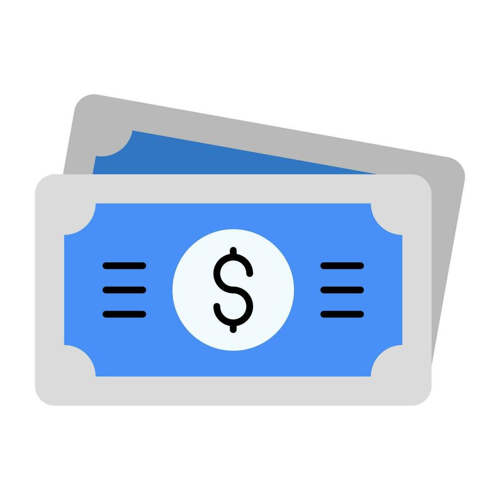 een perfect design-icoon van bankbiljetten vector