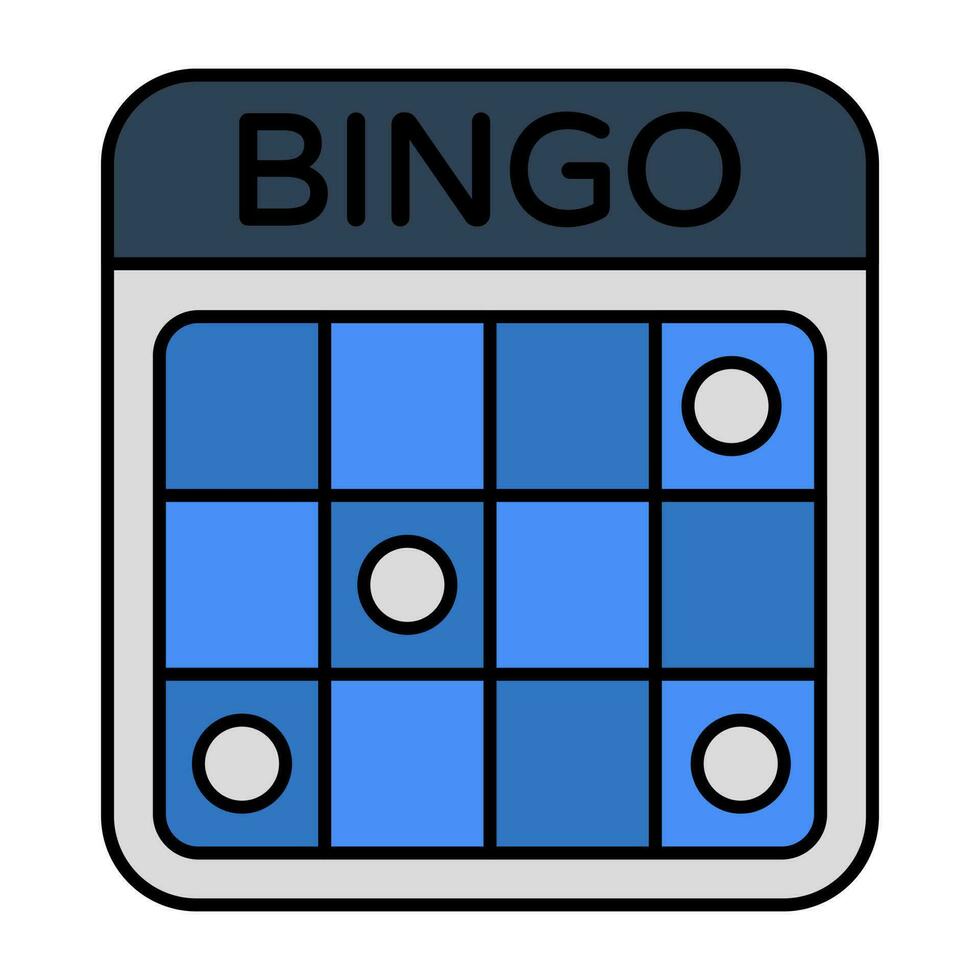 perfect ontwerp icoon van bingo spel vector