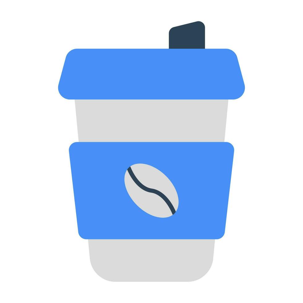 een bewerkbare ontwerp icoon van koffie kop vector