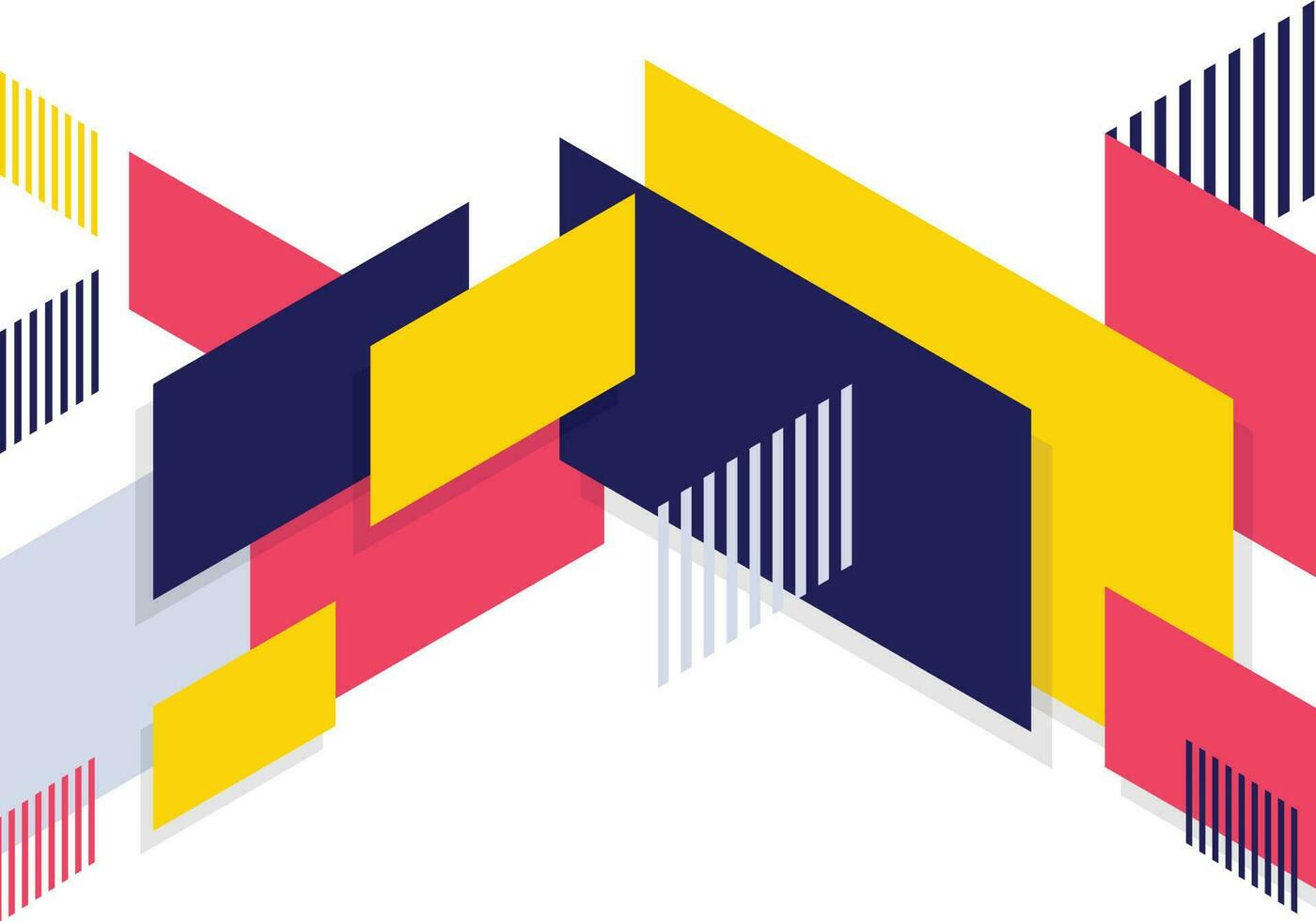 kleurrijk meetkundig achtergrond sjabloon banier en Memphis ontwerp met modern uniek vorm vector