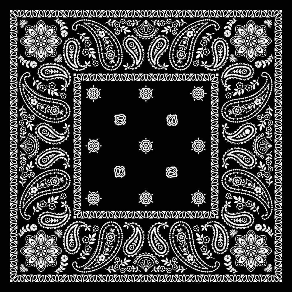 bandana paisley, zakdoek ontwerp sjabloon wijnoogst stijl vector achtergrond