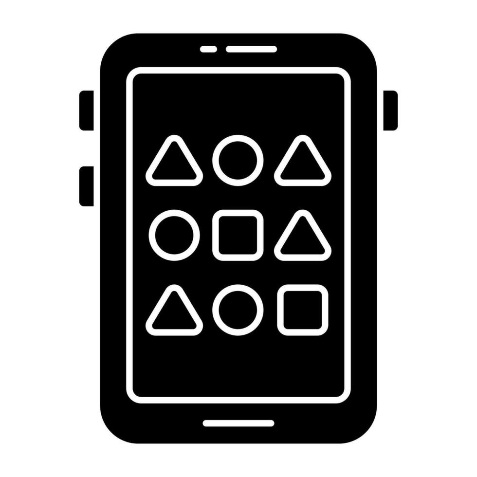 een solide ontwerp, icoon van mobiel spel vector