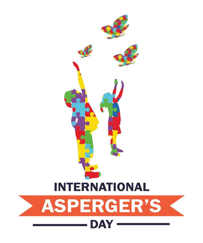 Internationale aspergers dag t overhemd ontwerp vector illustratie