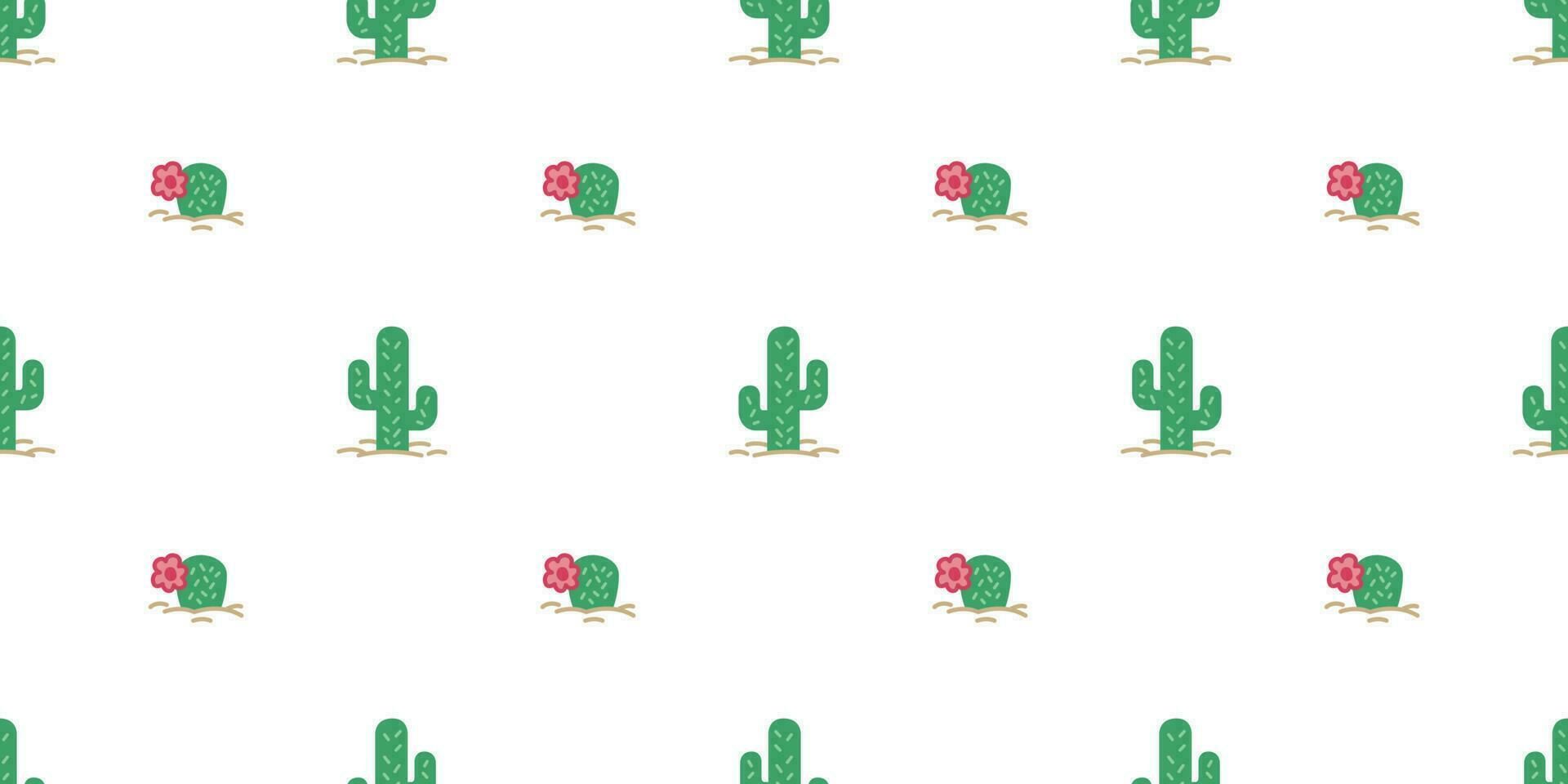 cactus naadloos patroon vector bloem fabriek woestijn botanica tuin zomer geïsoleerd achtergrond herhaling behang