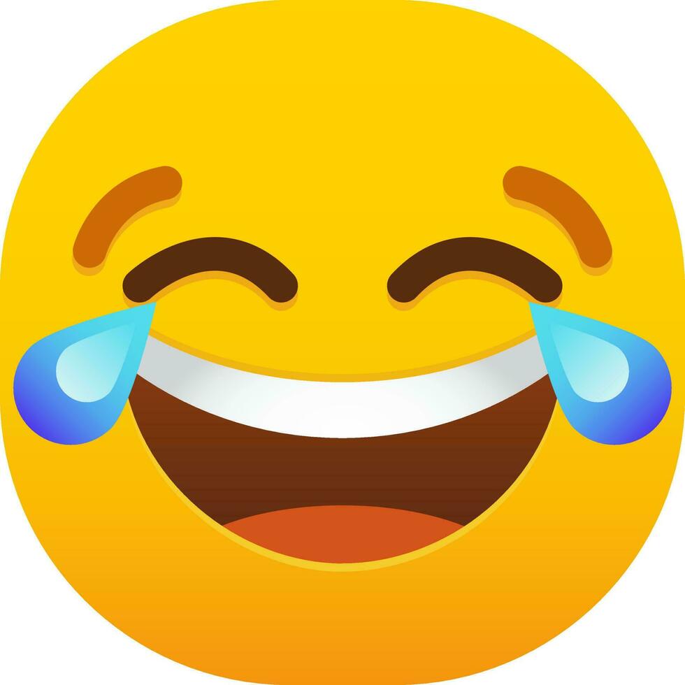 tranen van vreugde emoticon gezicht vector