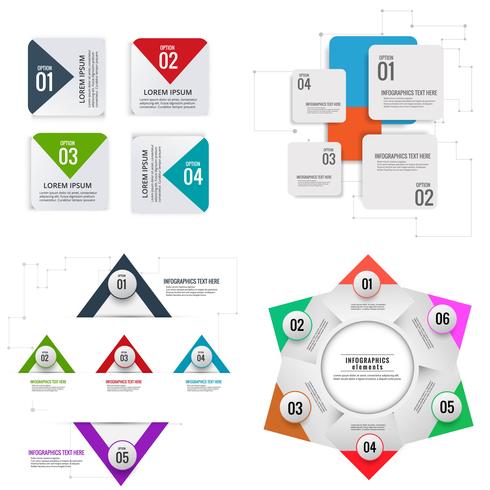 Moderne info grafische achtergrondreeks vector