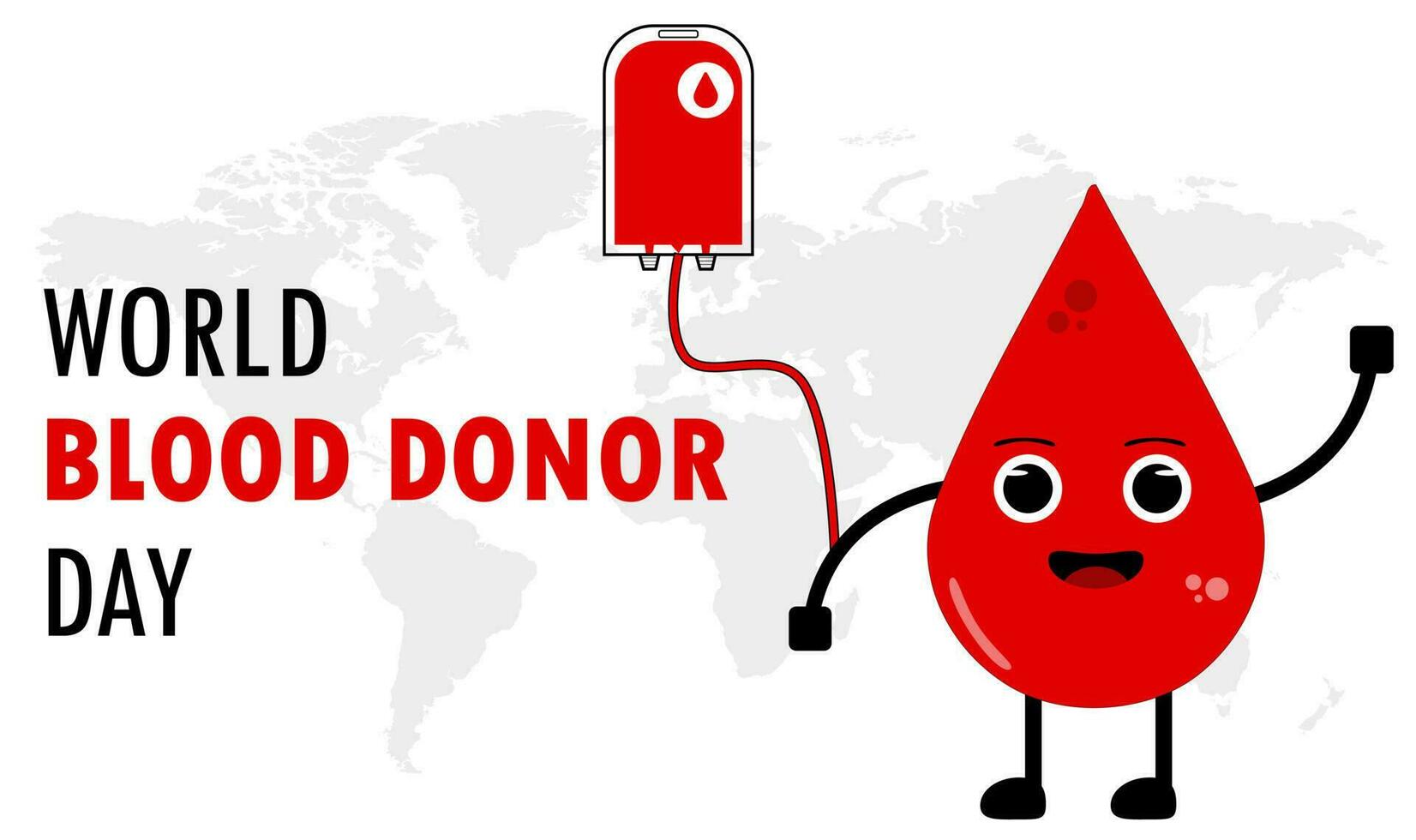 illustratie vector grafisch van bloed bijdrage illustratie concept met bloed tas. wereld bloed schenker dag.