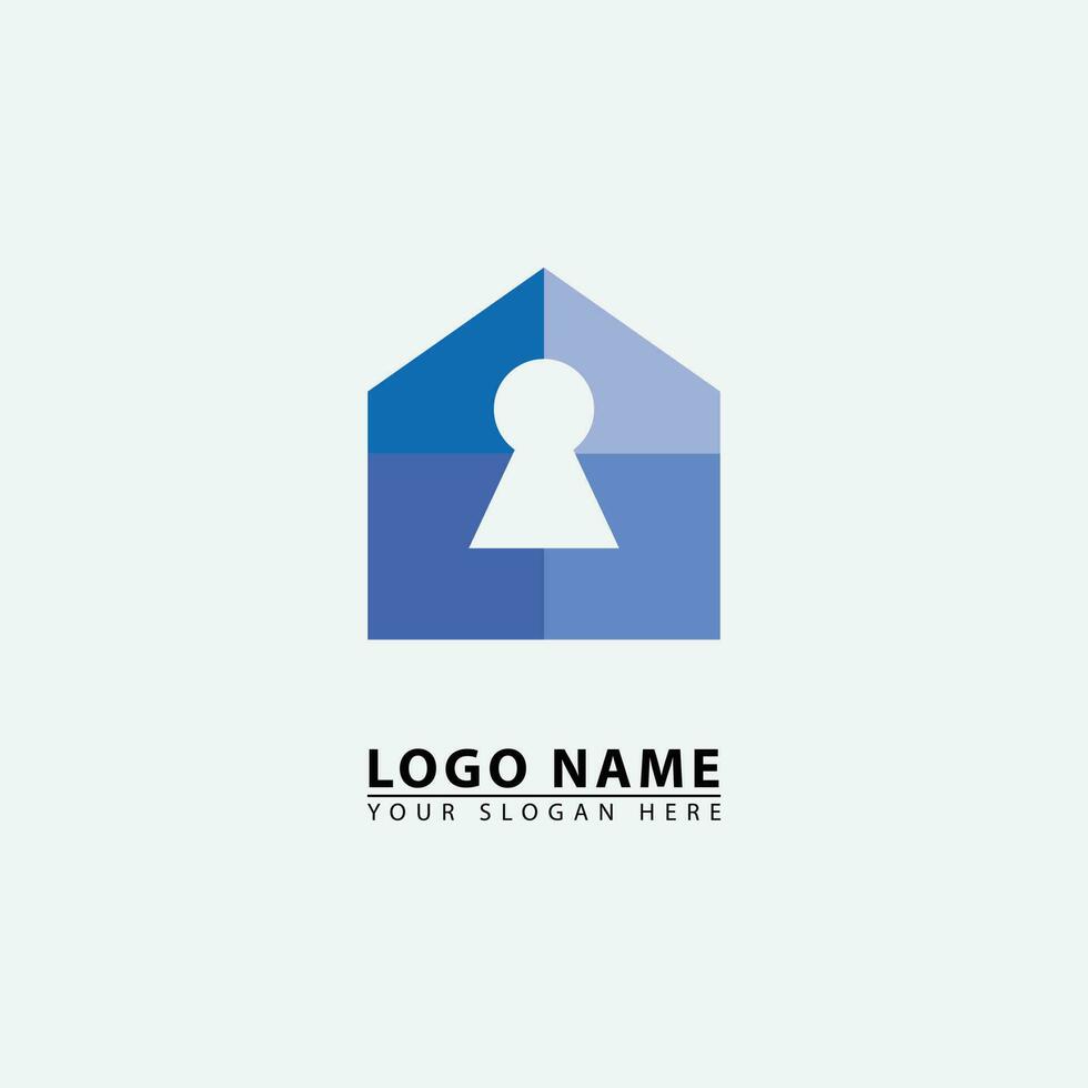 modern huis sleutel logo icoon. vector